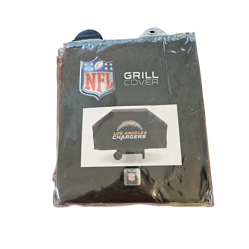 Rico Industries Grill Cover NFL Los Angeles Chargers 68 Inch Black Vinyl New